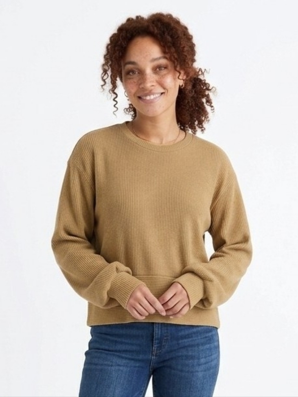 Varley Maybrook Boxy Rib Sweatshirt -XS